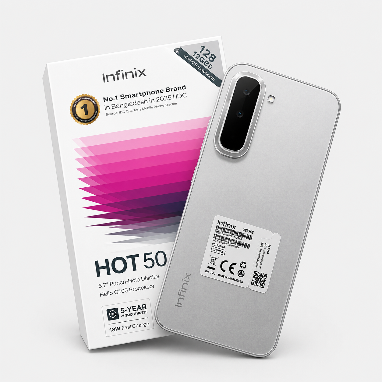 Infinix HOT 70 — Batterie 6000mAh | 8Go RAM 128Go | Livraison Gabon | Kadmarket Kadmarket